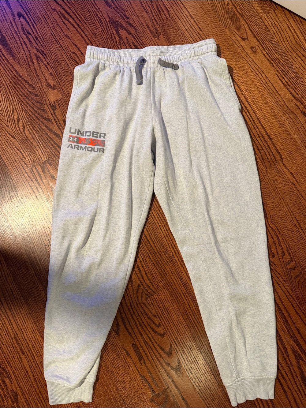 Under Armour Light Gray Jogger Sweatpants with Logo Accent